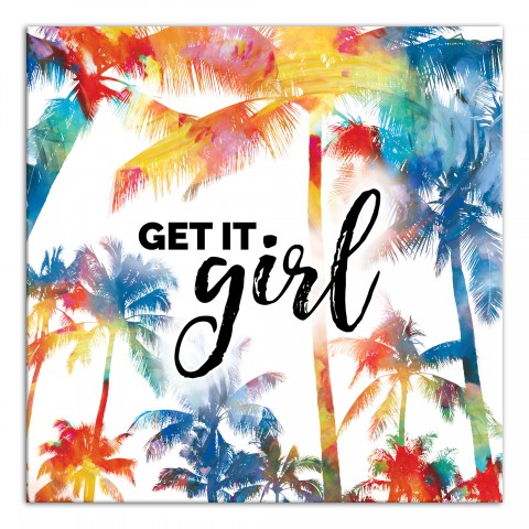 Get it Girl 16x16 Canvas Wall Art