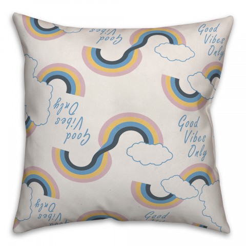 Good Vibes Only 18x18 Spun Poly Pillow