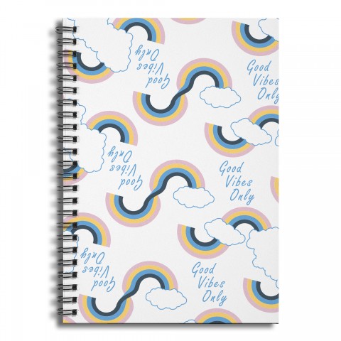 Good Vibes Only 6x8 Ruled Spiral Notebook