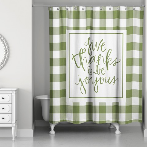 Give Thanks and Be Joyous 71x74 Shower Curtain