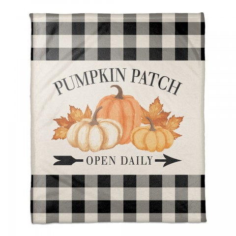 Pumpkin Patch Open Daily 50x60 Coral Fleece Blanket