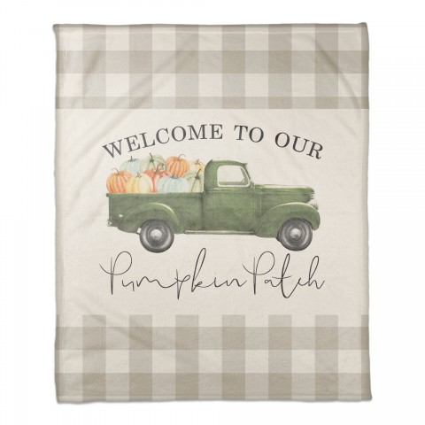 Welcome to Our Pumpkin Patch 50x60 Coral Fleece Blanket