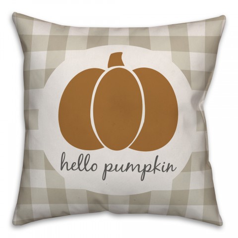 Hello Pumpkin 18x18 Spun Poly Pillow