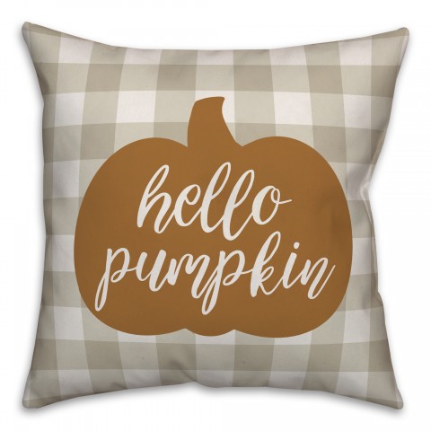 Hello Pumpkin 18x18 Spun Poly Pillow