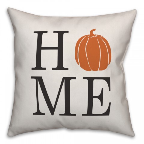 Home Pumpkin 18x18 Spun Poly Pillow