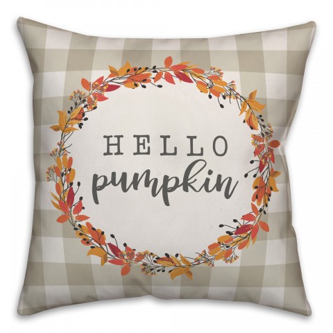 Hello Pumpkin 18x18 Spun Poly Pillow