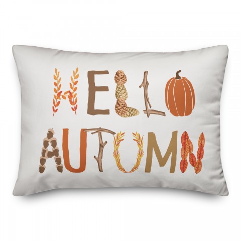 Hello Autumn Icons 14x20 Spun Poly Pillow