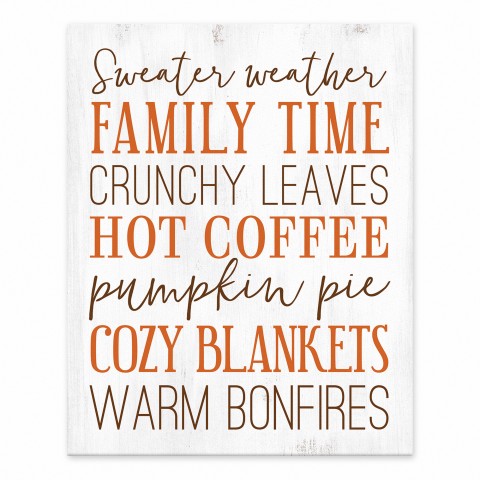 Fall Things 8x10 Tabletop Canvas