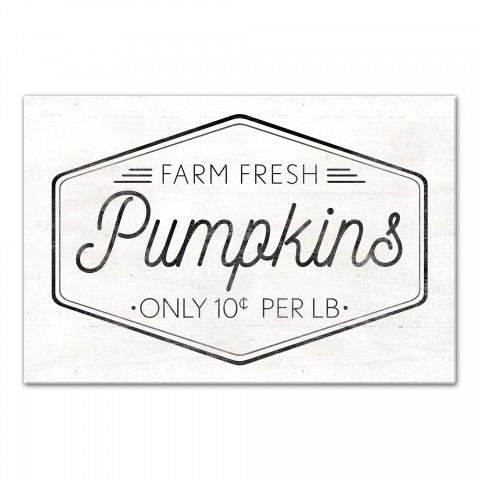 Farm Fresh Pumpkins 16x24 Canvas Wall Art