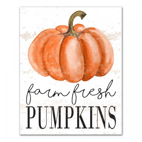 Farm Fresh Pumpkins 16x20 Canvas Wall Art