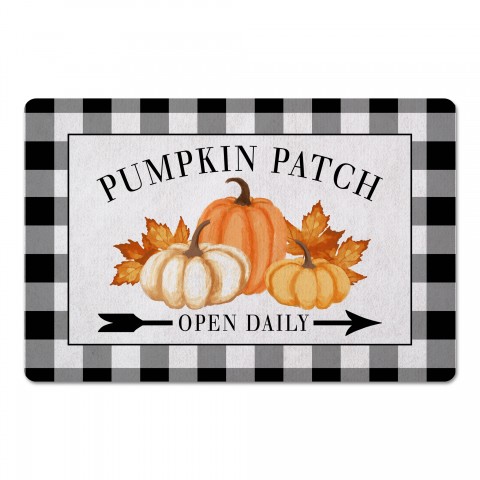 Pumpkin Patch Open Daily 27x18 Floor Mat