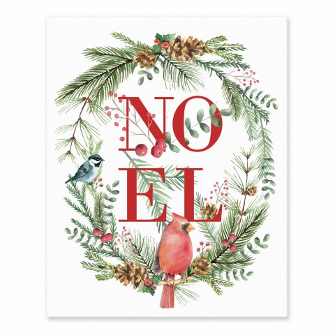 Noel Wreath 8x10 Tabletop Canvas