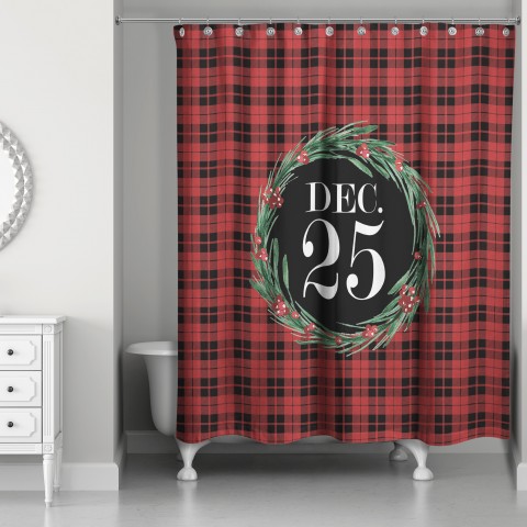 Dec. 25 71x74 Shower Curtain
