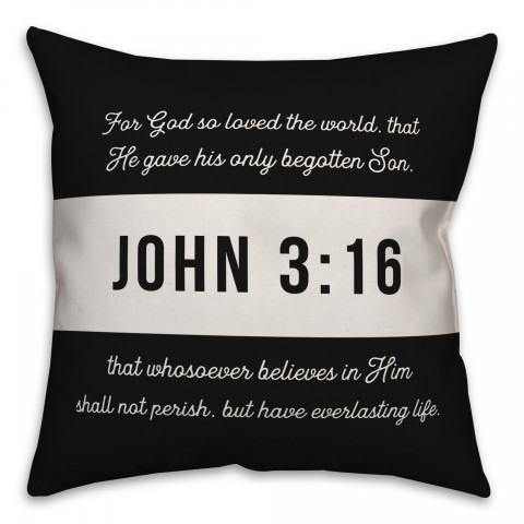 John 3:16 18x18 Spun Poly Pillow