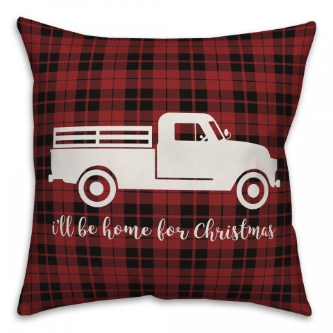Home for Christmas 18x18 Spun Poly Pillow