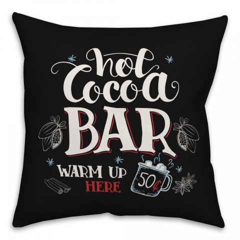 Hot Cocoa Bar 18x18 Spun Poly Pillow