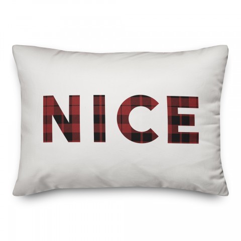 Naughty Nice 14x20 Spun Poly Pillow