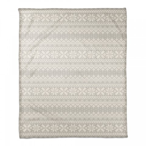 Gray Holiday Sweater Pattern 50x60 Coral Fleece Blanket
