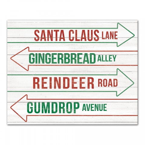 Festive Street Names 16x20 Canvas Wall Art