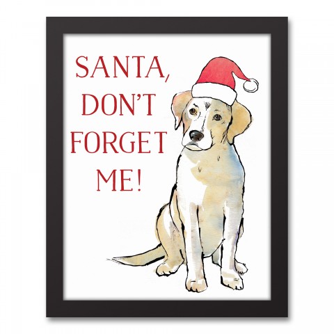 Santa Don't Forget Me 11x14 Black Framed Canvas