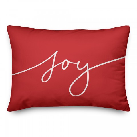 Joy and Peace Script 14x20 Spun Poly Pillow