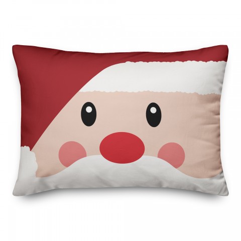 Santa Face 14x20 Spun Poly Pillow