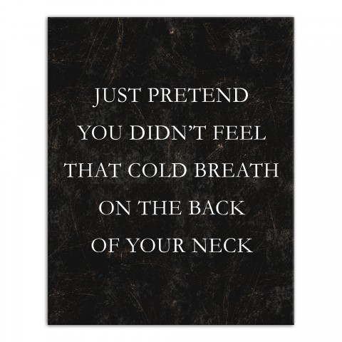 Cold Breath Phrase 16x20 Canvas Wall Art