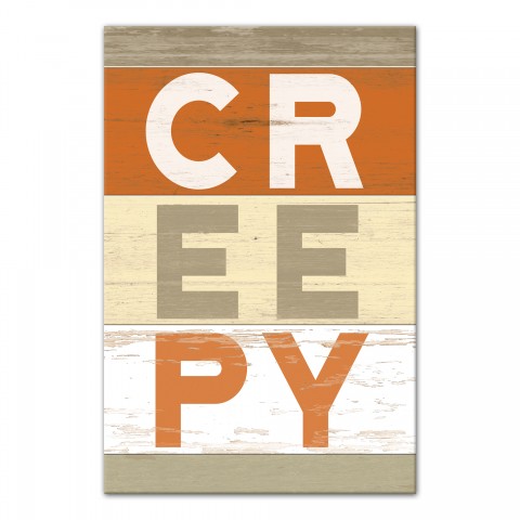 Wood Slats Creepy 12x18 Canvas Wall Art