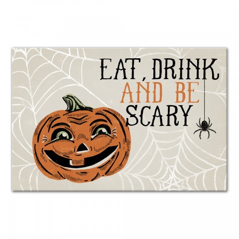 Eat Drink and Be Scary 12x18 Canvas Wall Art