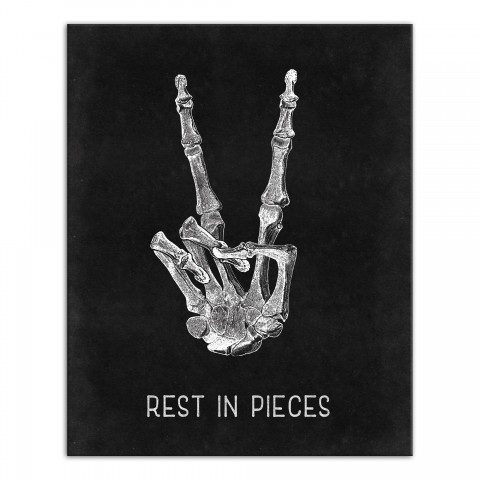 Rest in Pieces 16x20 Canvas Wall Art