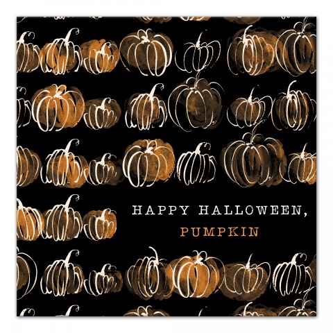 Watercolor Pumpkins 20x20 Canvas Wall Art
