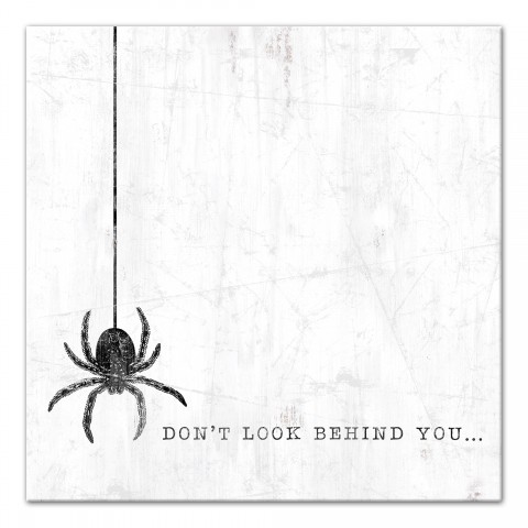 Don't Look Behind You Spider 16x16 Canvas Wall Art