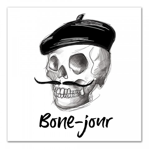 Bone-jour 16x16 Canvas Wall Art
