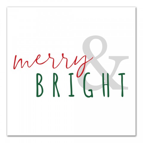 Merry & Bright 16x16 Canvas Wall Art
