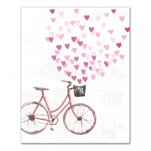 Valentine Bike 16x20 Canvas Wall Art