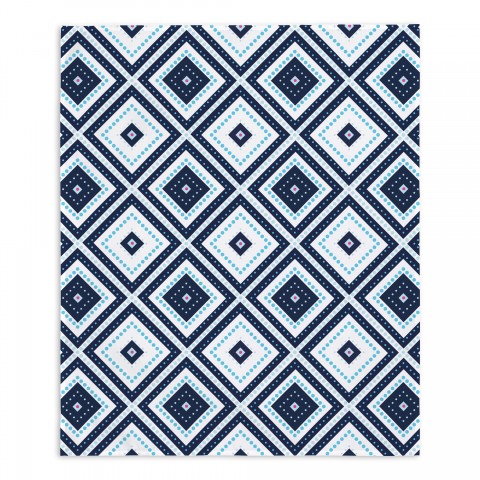 Navy Boho Diamonds 50x60 Tapestry