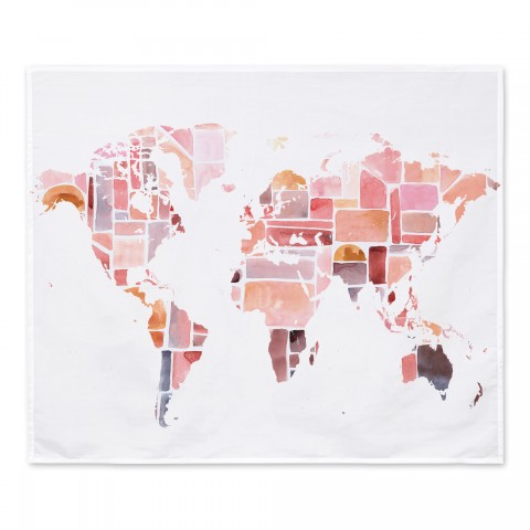 Colorblock Abstract Map 50x60 Tapestry