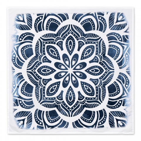 Blue Watercolor Mandala 57x57 Tapestry