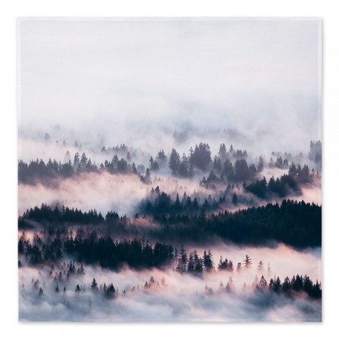 Trees in Mist 57x57 Tapestry