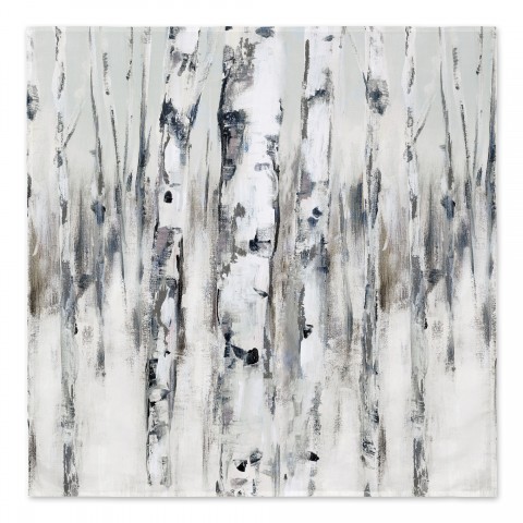 Birch Trees Abstract 57x57 Tapestry
