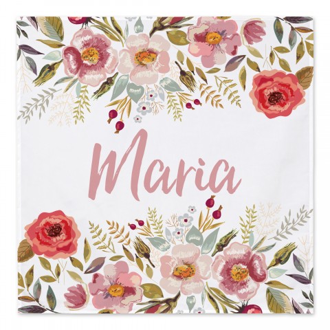 Boho Floral Personalized 57x57 Personalized Tapestry