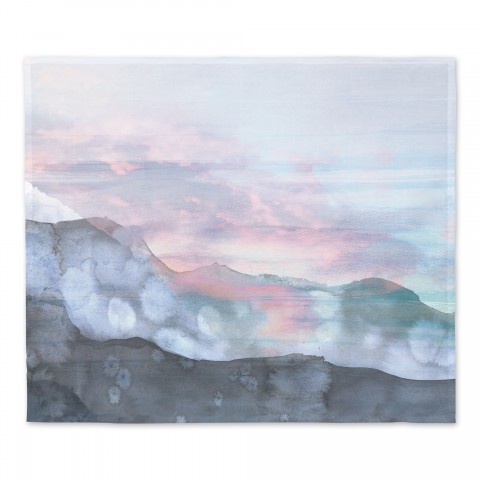 Abstract Watercolor Mountains 30x40 Tapestry