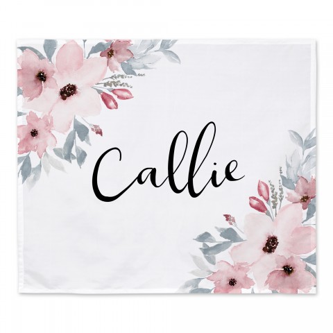 Floral Personalized 30x40 Personalized Tapestry