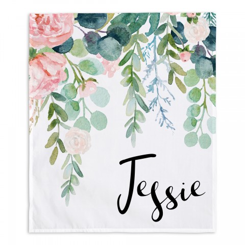 Cascading Floral Personalized 30x40 Personalized Tapestry