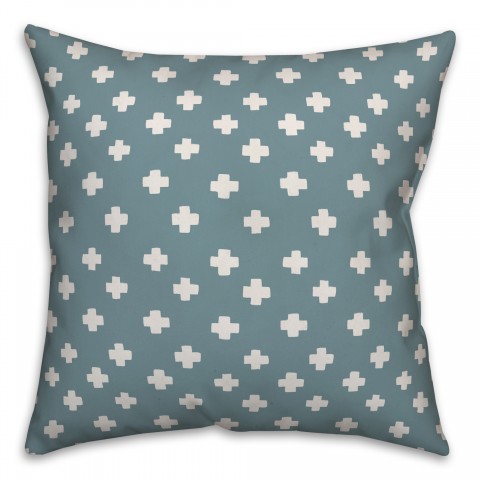 Crosses in Blue Pillow
