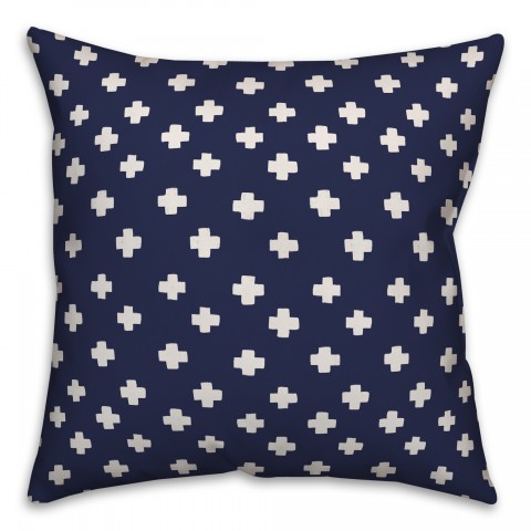 Crosses in Blue Pillow