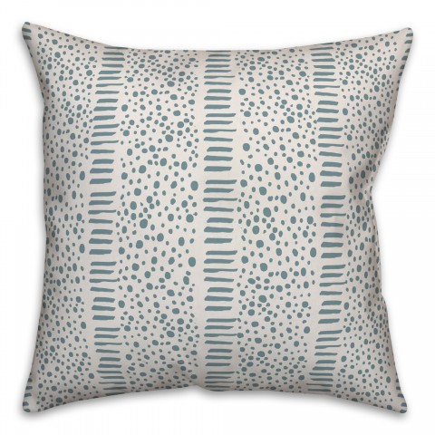 Dots And Dashes in Blue Pillow