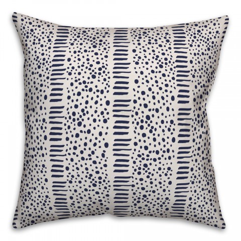 Dots And Dashes in Blue Pillow