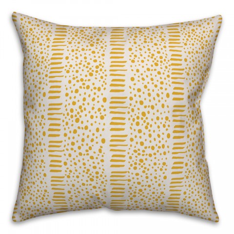 Dots And Dashes in Yellow Pillow