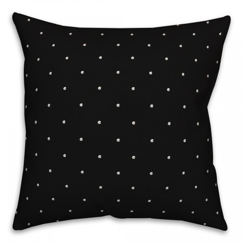 Dots in Black Pillow
